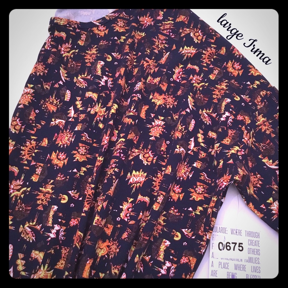 Lularoe Irma Purple Aztec Print NWT